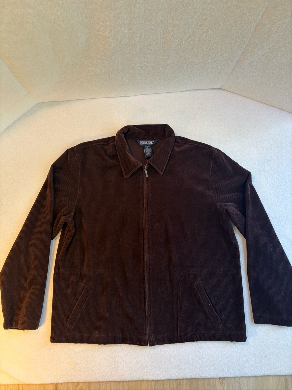 Vintage Lands' End Chocolate Brown Corduroy Coat